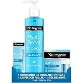 Neutrogena Hydro Boost Gift Set with Hydrating Facial Water Gel (50ml), Facial Cleansing Water Gel (1 x 200ml) and Anti-fatig