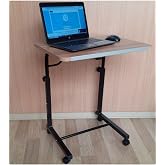 Depolife Tekerlekli Notebook Laptop &Ccedil;alışma Sehpası Eğim Ve Y&uuml;kseklik Ayarlı Akrobat Ders Yemek &Ccedil;ekyat Masası