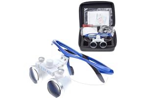 ORILAO Loupe binoculaire chirurgicale antibuée 3,5 x 420 mm en verre optique (bleu)