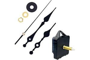 yufana Meccanismo Dell'orologio da Parete, Orologio da Parete Fai da te Con Movimento al Quarzo, Movimento dell'Orologio Silenzioso, Adatto per pezzi di Ricambio per Orologi fai da te (Nero)