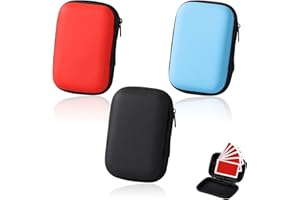 WLVinson 3 en 1 Funda para disco duro externo, auriculares Bluetooth y tarjetas de juego, caja de transporte para dispositivos electrónicos