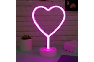 LED Cœur Enseigne Lumineuse, ZVO Veilleuse Nuit au Néon, Néon USB/Piles Sign Decor Light, Murale Décoration pour Anniversaire de Fête, Chambre d'enfant, Éclairage de Noël, Salle de Séjour