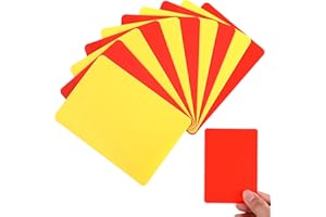 Bewudy 10 tarjetas de árbitro de fútbol, tarjeta amarilla y roja de árbitro de fútbol, tarjetas de árbitro de PVC, herramienta de árbitro de fútbol para partidos de fútbol eventos deportivos