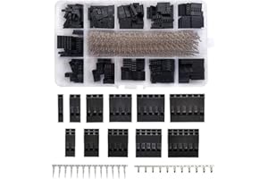 YIXISI 620 PCS 2.54mm 1/2/3/4/5/6-Pin Dupon Connector Kit, Connector Male and Female Crimp Pins Kit for Replacing or Repairing Broken Wire to Board Connectors