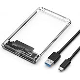 PrimeX PX-3000 2.5 İn&ccedil; Şeffaf Harddisk SSD Kutusu, USB 3.0 Type-C SATA HDD SSD Harici Disk Kutusu, Laptop Harddisk Kutusu, Ta