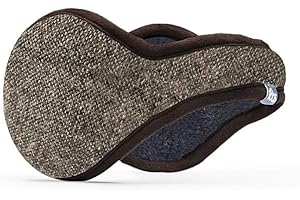 180s Herren-Ohrenwärmer aus amerikanischer Wolle (Brauner Tweed)