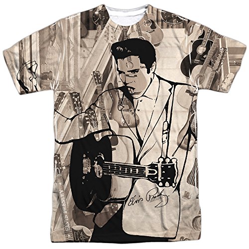 Elvis Presley Guitarman - Camiseta Oficial de sublimación para Adulto