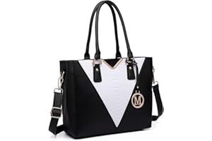 Miss Lulu Sac à Main Femme Cabas Bandoulière en Cuir PU, Sac Épaule en Forme de V - Sac Ado Multicolore en Simili Cuir, Cadeau Noël et Fête pour Femme