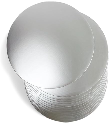 Commerline 500 stuks taartonderlegger, 30 cm ronde keukenplaat, witte taartplaat, voedselveilig, kartonnen cakeboard, wegwerp, taartonderleggers voor taarten en cakes