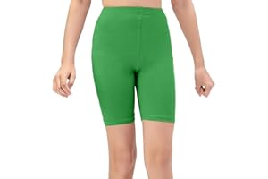 NetSetUK Girls Kids Cycling Shorts Plain Strechy Sports Dance School P.E Gym Summer Girls' Shorts Pants for Activewear