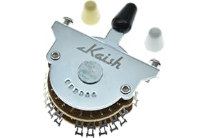 KAISH Guitar 5-way Super Switch Pickup Selector Super Switch 4-Pole Double Wafer for Strat/Tele Guitars with Black/Ivory/White Tip
