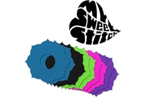 ‎MYSWEETSTITCH MySweetStitch - 10 x Freestyle Libre 3 Pflaster - Made in Germany | hautfreundlich, wasserfest, atmungsaktiv | Außen Ø 65mm, Innen Ø 6mm | Mandala | Tape Rainbow