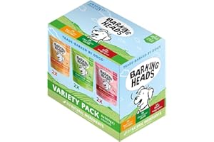 Barking Heads Adult Dog Food Wet Pouches Variety Pack Natural & Grain-Free with No Artificial Flavours Plus Added Vitamins & Minerals 6 x 300g