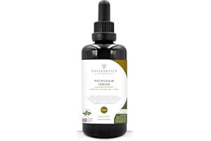 Potassium Iodide Supplements 100ml | 150mcg Iodine Liquid Per Drop (High Strength) | Premium UV Blocking Miron Violet Glass | Vegan Supplement UK Made | Over 20 Months Supply by Epigenetics