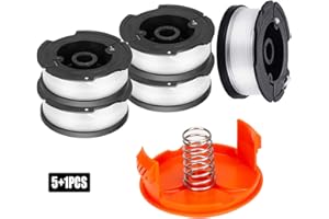 Liuer 6 Pacchi Rocchetto Filo para Tagliabordi Black Decker Bobina di ricambio per tagliaerba automatica Nylon Falciatrice di ricambio ST4525-QS STC1820 STC1823 STC1840 GLC3630L20 BESTA530