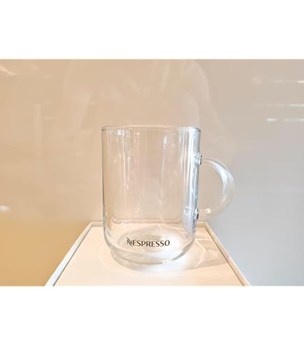 Nespresso Vertuo Coffee Mug Set  2 X 390ml Tempered Glass Cups With  Spoons, Perfect For Large Coffees & Lattes Glass Cups For Vertuo Coffee