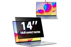 ‎LUSA DESIGN Sichtschutzfolie Laptop 14 Zoll 16:9, Anti Spy Blaulicht Blendfrei Blickschutzfolie, Abnehmbarer 14'' Laptop Sichtschutz Kompatibel mit Lenovo Hp Dell Acer Samsung Asus Toshiba