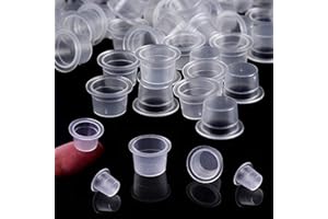 Unihuby 300 Tappi Colorati per Tatuaggi, Dimensioni miste 9 mm, 12 mm, 15 mm Tattoo Ink Cups Ink Caps Accessori per Tatuaggi Usa e Getta