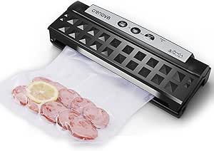Vacuum Sealer, Crenova Automatical Food Vacuum Seal Machine for Dry / Moist Preservation Packing System with Starter Kits for Home, Restautant and Industrial Use