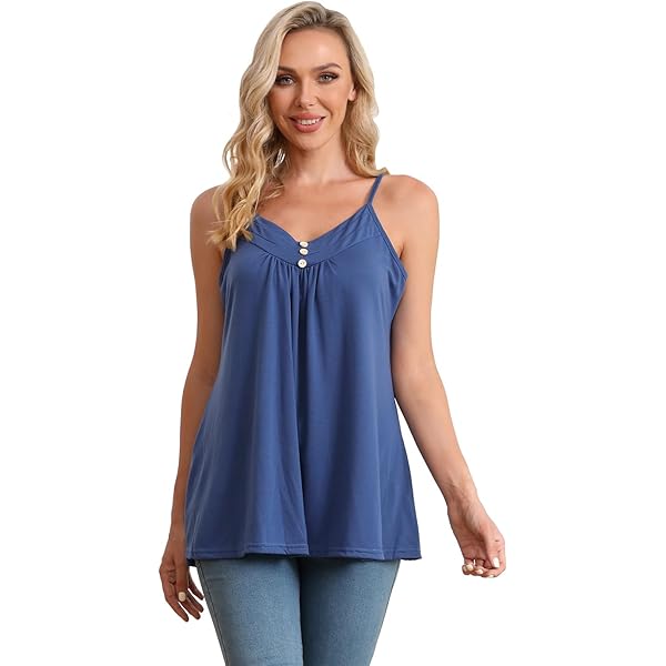 Top Casual Donna Canottiera Donna Aokosor Con Scollo A V E Spacchi Laterali Top 1151351