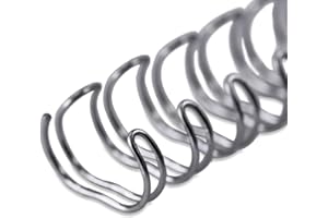 ‎KOPIERLADEN KARNATH GMBH Drahtbinderücken für Bindungen 3:1 (34 Ringe), 6,4 mm, 100 Stück, SILBER, für ca. 45 Seiten - für Ringbindungen