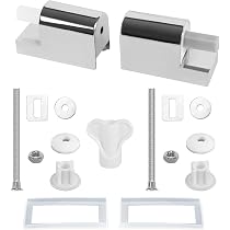 WC-Sitz-Scharniere Zum Schnellbefestigen – 2 Stück, Universell, Gummi & Edelstahl