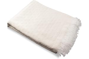 YIBO Colcha para Sofá y Cama, Cubresofá, Cubrecama, Funda para sofá y Cama, Colcha de Algodón y Poliéster, Colcha 180x290, Suave y cómoda, Beige Blanco, Colcha con Dibujo Cuadrado