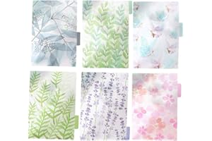 TOYVIAN 6pcs A5 Carpetas Separadores de Cuadros Set 6 Agujeros Anillo Color Divisor Transparente Índice Página Tarjetas de Pestaña PP Clasificación Colorida Página Tab para Accesorios de Cuaderno Papelería Es