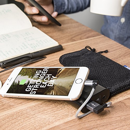 iPhone Ladekabel Toways Lightning Kabel [Apple MFi zertifiziert] 90 Grad Winkel Stecker 0.15m Nylon USB Datenkabel für iPhone 7 / 7 Plus / 5 / iPhone 6 / iPhone SE / 6 / 6 Plus / 6s / 6s Plus / 5 / 5c / 5s, iPad Pro Air Air 2 mini2 mini3 4th Gen, iPod Nano 7th Gen, DJI Mavic Pro Drone, Power Bank – Grau - 6