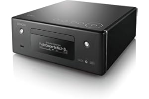 Denon Sistema compacto RCD-N11DAB, amplificador HiFi, reproductor de CD, radio por Internet, streaming de música, HEOS Multiroom, Bluetooth y WLAN, AirPlay 2