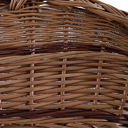 Kamino-Flam Kaminholzkorb 339456, Allzweckkorb aus geschälter Weide und Innenbezug aus Jute, stabiler, optisch ansprechender Dekorationskorb, Zeitungskorb mit Tragehenkel, macht auch als Einkaufskorb oder Korb für Papiermüll eine gute Figur, ca. 65 x 40 x 40 cm - 6