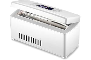 AZIDWERYQ peptidkylare resväska, 2–8 ℃ temperaturkontroll insulinkylare, 3,0 x 5,6 x 17,5 cm visualiserad temperaturpeptid resväska (ingen adapter) för kylskåp