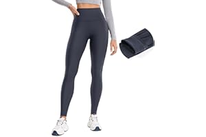 CRZ YOGA Mujer Calidez de Invierno Deportivos Alta Cintura Yoga Pantalones Fitness Mallas Gruesos-71cm