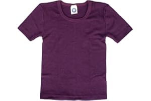 Cosilana, dziecięca podkoszulka/koszulka, 70% wełna i 30% jedwab, śliwka, 92 cm