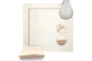 ANMOYIXIA 4 Stück Passiertuch, Cheesecloth Käsetuch WiederverwendbarDichtegrad 100 Grade Seihtuch Ungebleichter Baumwolle Knödeltuch Abseihtuch Für Hausgemachten Käse Joghurt und Gemüsesaft (4, 50 x 50 cm)