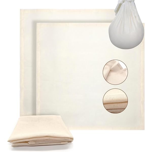 2 Étoffes De Fromage En Coton-Polyester 48x48cm - Pour Filtration Alimentaire - Vin, Tofu, Thé