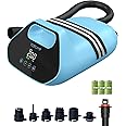 Accwork Gonfleur Électrique 20 PSI avec 7 Embouts - Pompe à Air Électrique 12V Pour SUP, Bateaux