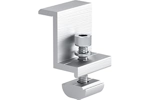 CWAWF 4 Pcs Solar Panel Bracket End Clamp Kit - Solar Module Bracket 30mm | 35mm | 40mm Solar Module Aluminium Bracket Solar Module Bracket End Clamp Kit (1 pc 35mm, 1)