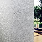 Fancy-fix Fensterfolie Dekorfolie Sichtschutzfolie Statische Folie Selbsthaftend (ohne Kleber) Milchglasfolie 90x200cm - 4