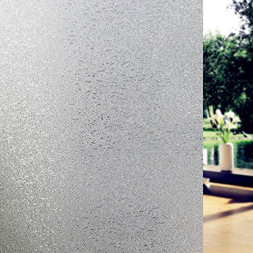 Fancy-fix Fensterfolie Dekorfolie Sichtschutzfolie Statische Folie Selbsthaftend (ohne Kleber) Milchglasfolie 90x200cm - 4