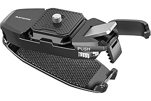 AMAZEAR Clip de mochila mejorado para cámara réflex digital, correa de bolsa de operación con una sola mano, clip de cinturón con soporte de placa de liberación rápida para Canon Nikon Sony Fuji