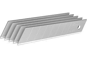 STANLEY FATMAX Stanley 0-11-718 Lot De 5 Lames De Cutter 18 Mm - Gamme Fatmax Plus Résistant - Traitement Induction Et Thermique - Plus Tranchant - Résistant - Lames À 8 Éléments Sécables