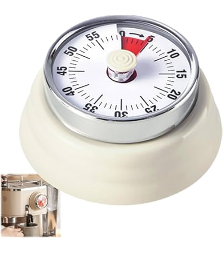 WOKICOR Mechanical Kitchen Timer, Reminder Time, Stainless Steel, Retro Design, Mint Green, Magnetic Attach to the Refrigerator, Analogue Short Alarm Clock for Kitchen, Cooking, Baking (1-60 Minutes