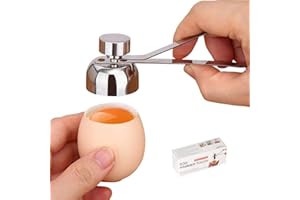 KINDPACK Topper de Huevo -Abridor de Huevo Acero Inoxidable Cortador de Ccáscara de Huevo para Huevo Duro Crudo / Blando