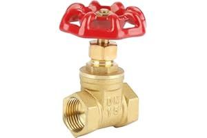 MARANON Valvola a saracinesca, DN15 Valvola a saracinesca in Ottone BSPP G1/2 Valvola rotativa Chiusa 232PSI per Acqua Olio Gas, Adatto per Acqua, ECC