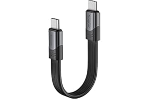 Fasgear Kabel USB 4: 15 cm Thunderbolt 4 kabel Thunderbolt 3 kabel 100 W ładowanie 40 Gb/s transfer danych kompatybilny z Mac-book Pro i-Pad Pro 2021 Mac Mini M1 zewnętrzny monitor dokujący SSD koncentrator Egpu
