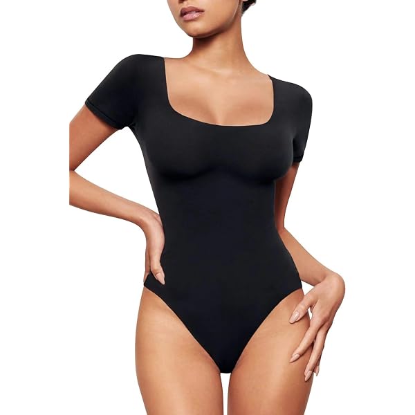 Body Sculptant Femme SHAPERIN - Dentelle, Col En V, Gainant Ventre Plat - Sans Baleines, Pour Tenue Mode Ou Sous-vêtement