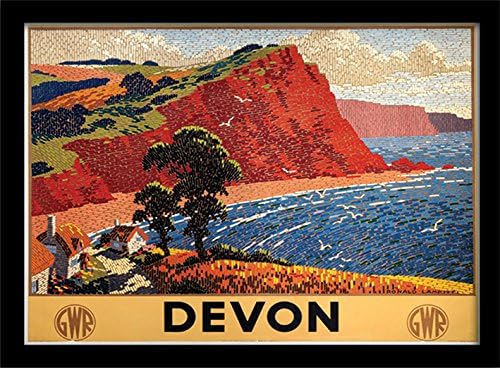 National Railway Museum Devon (1) Framed 30 x 40cm Print, MDF, Multi-Colour, 42 x 32 x 2.4 cm