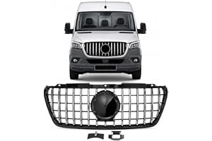 Panamericana GT Grill Passar Mercedes Sprinter W907 W910 2019-2026 – Högglans Svart med Krom