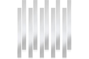 AMYLOVE 10 Pcs 304 Stainless Steel Strips Stainless Steel Shim Stock Stainless Steel Sheet Metal Shims Gap Filler Trim Strip 12'' Length x 1'' Width x 0.02'' Thickness
